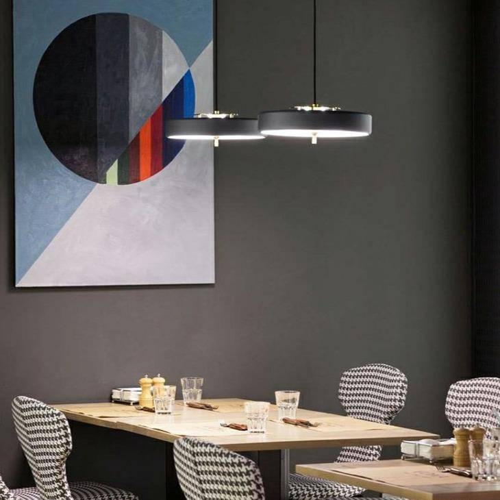Suspension LED Design - Abat-jour arrondi en métal
