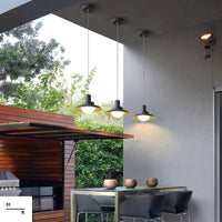 Suspension LED design en métal avec abat-jour arrondi