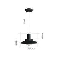 Suspension LED design en métal avec abat-jour arrondi