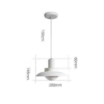 Suspension LED design en métal avec abat-jour arrondi