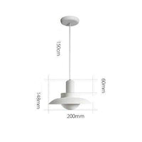 Suspension LED design en métal avec abat-jour arrondi