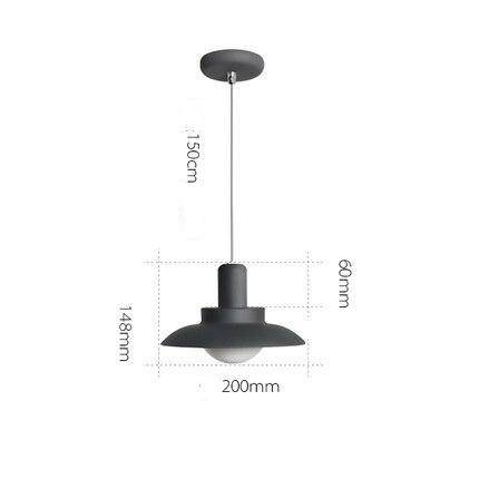 Suspension LED design en métal avec abat-jour arrondi