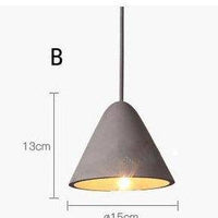 Suspension LED Design avec Abat-jour en Ciment Rond