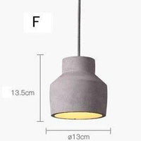 Suspension LED Design avec Abat-jour en Ciment Rond