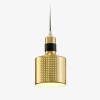 Suspension LED cylindre cuivré chic