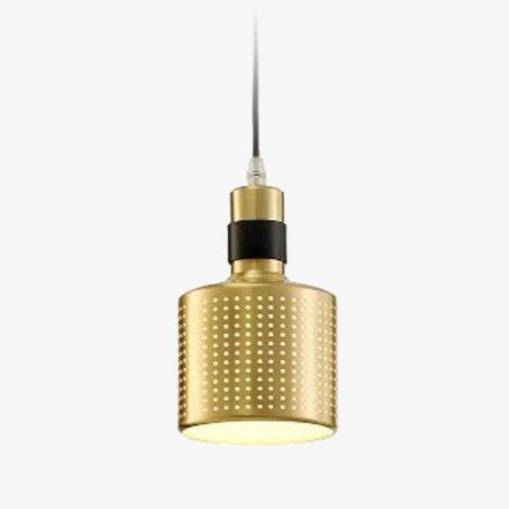 Suspension LED cylindre cuivré chic