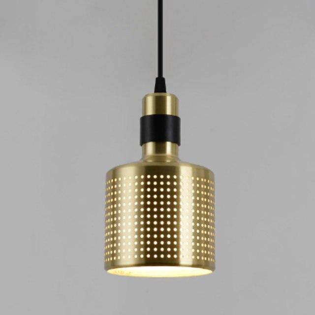 Suspension LED cylindre cuivré chic