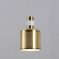 Suspension LED cylindre cuivré chic