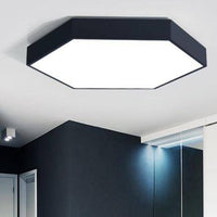 Plafonnier LED Noir en Forme d'Hexagone