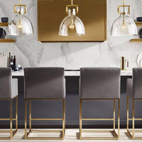 Suspension LED Verre & Métal Doré Light
