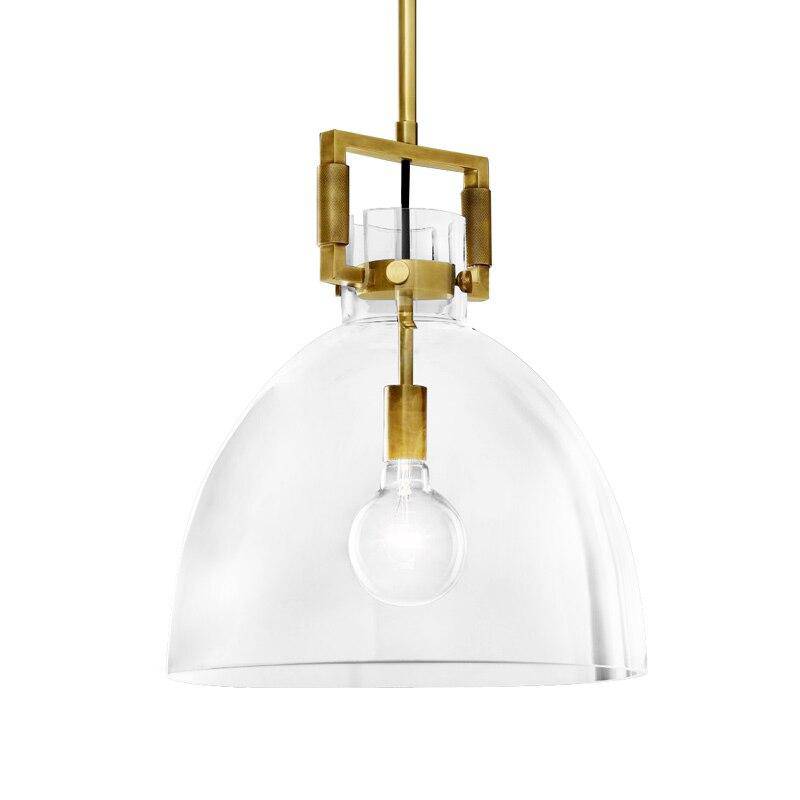 Suspension LED Verre & Métal Doré Light