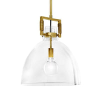 Suspension LED Verre & Métal Doré Light