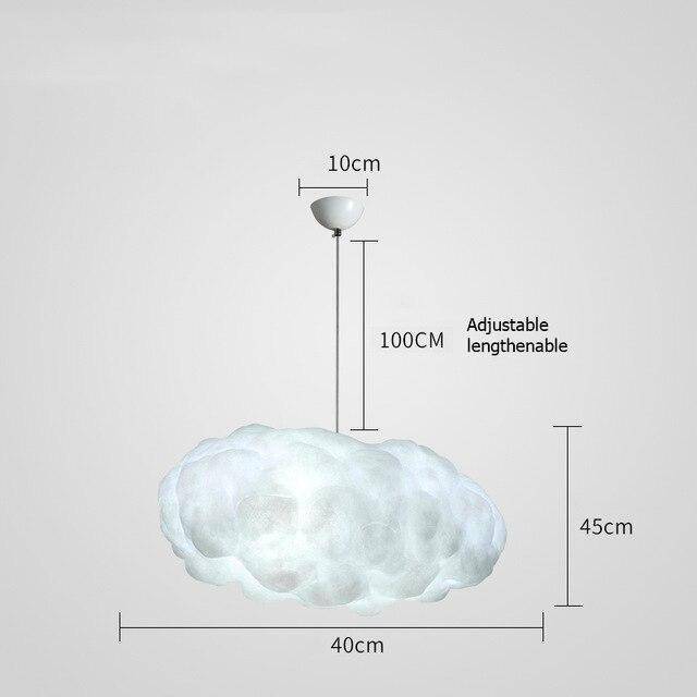 Suspension lumineuse nuage LED pour enfants
