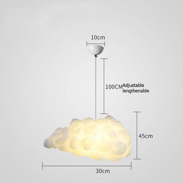 Suspension lumineuse nuage LED pour enfants