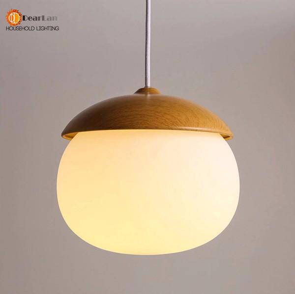 Suspension LED Marla en bois.