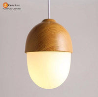 Suspension LED Marla en bois.