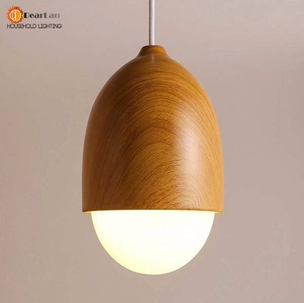 Suspension LED Marla en bois.