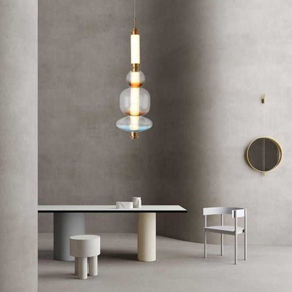 Suspension LED en verre ovale Luxury