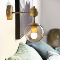 Applique murale rétro dorée "Golden Glass Ball"