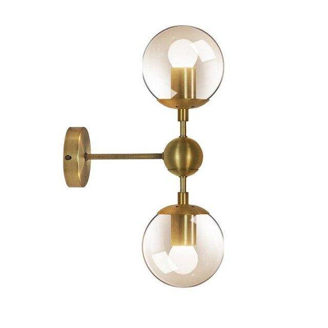 Applique murale rétro dorée "Golden Glass Ball"