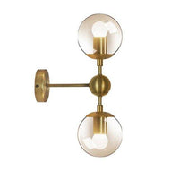 Applique murale rétro dorée "Golden Glass Ball"