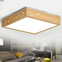 Plafonnier LED Japanese Style en bois ajouré