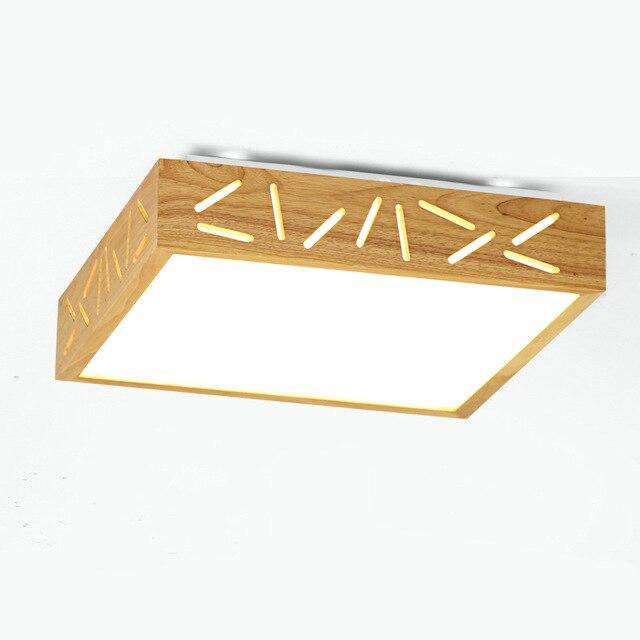 Plafonnier LED Japanese Style en bois ajouré