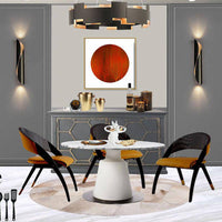 Lustre LED en métal Courbes de Luxe