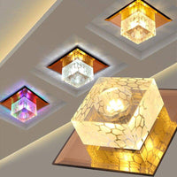 Plafonnier LED Cristal & Chrome