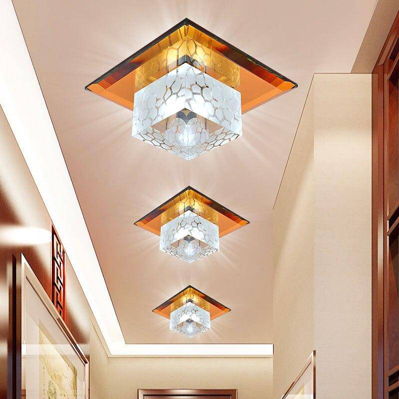 Plafonnier LED Cristal & Chrome