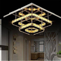 Plafonnier Cristal et Miroir Carré Chic