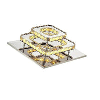 Plafonnier Cristal et Miroir Carré Chic