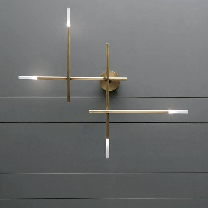Applique murale LED de luxe en métal modernisé
