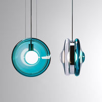 Suspension circulaire Jonah Luxe en verre coloré