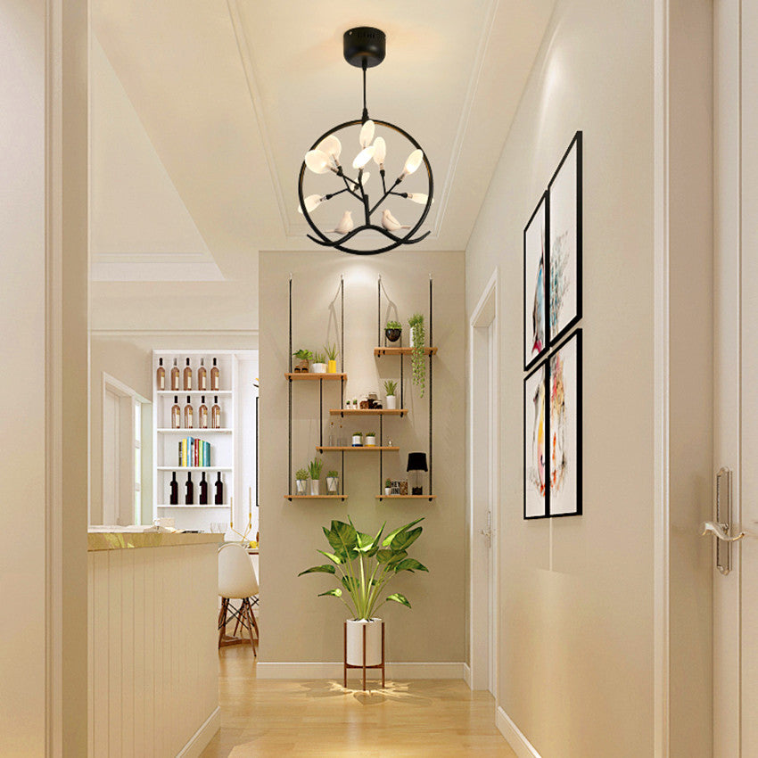 Lustre Rhym - Design Moderne avec Arbre et Oiseaux