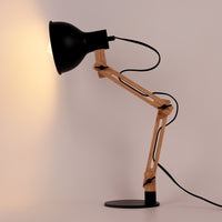 Lampe de bureau Vaz en bois articulée