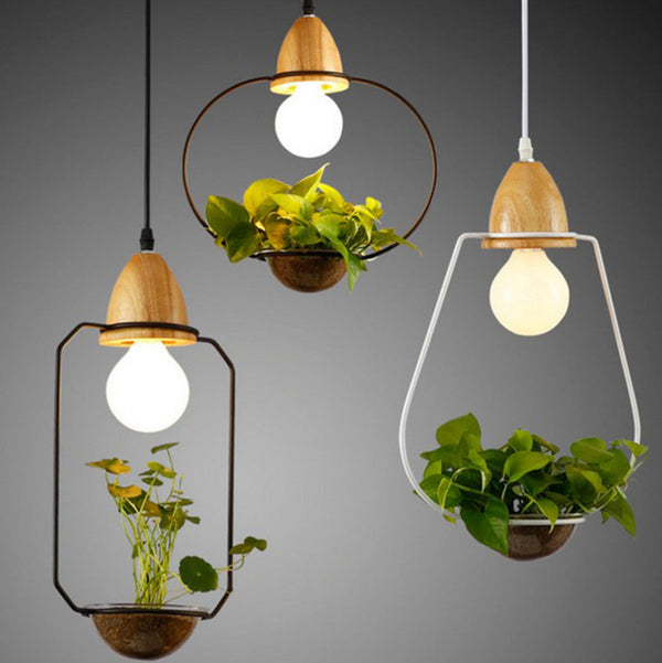 Suspension LED Art Déco avec Plantes - Mira Green