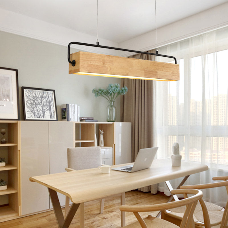 Suspension LED rectangulaire WoodLume