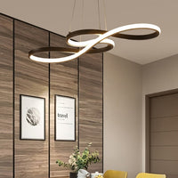 Lustre Moderne avec Symboles d'Infini Métalliques Kemena