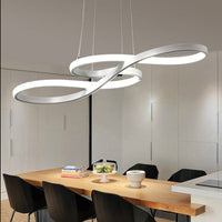 Lustre Moderne avec Symboles d'Infini Métalliques Kemena