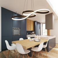 Lustre Moderne avec Symboles d'Infini Métalliques Kemena