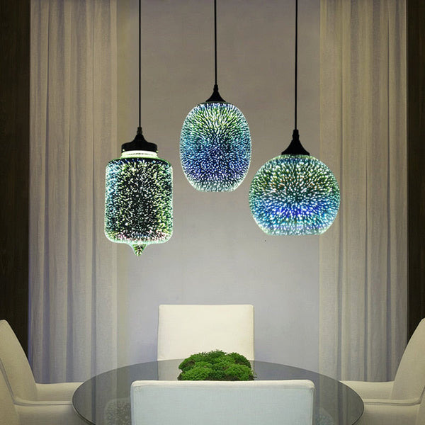 Suspension Kaili Multicolore 3D