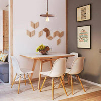 Suspension LED Industrielle avec Disque en Bois et Ampoule Edison