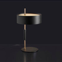 Lampe à poser design LED dorée et noire Loft