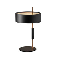 Lampe à poser design LED dorée et noire Loft