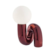 Lampe à Poser Design LED Rouge avec Boule Verre Mao