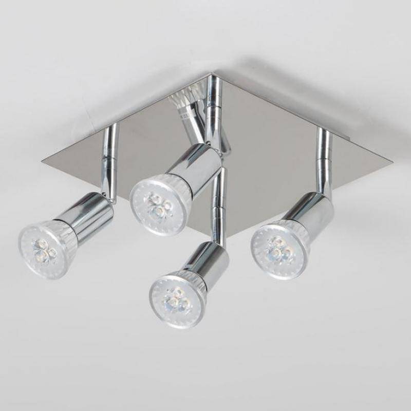 Plafonnier LED Dirigeable Chromé Satin