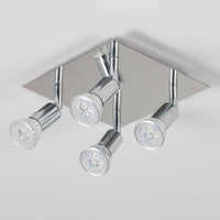 Plafonnier LED Dirigeable Chromé Satin