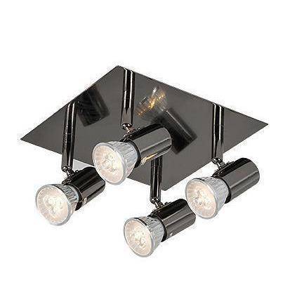 Plafonnier LED Dirigeable Chromé Satin