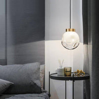 Suspension LED en verre doré « Hang Luxe »